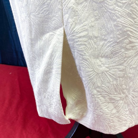 Classy Minimalist Wedding Dress Adrianna Papell Luxury Mid-Length Gown Size 4 - Picture 10 of 14